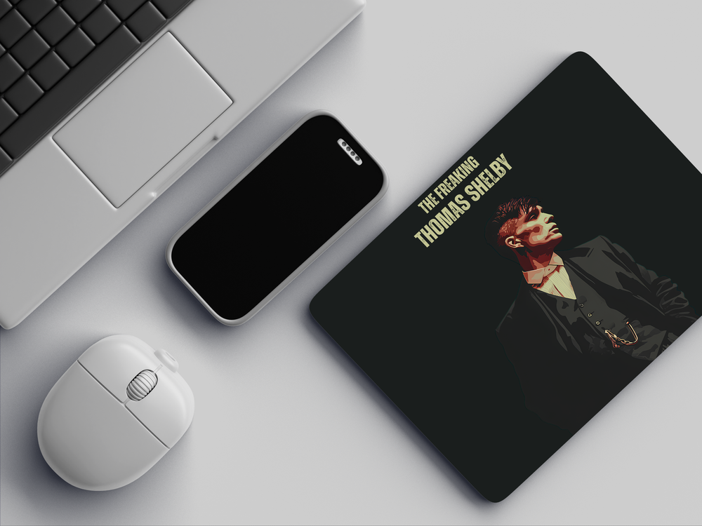 "FREAKING THOMAS SHELBY " Mousepad Enhance Your Workspace with Style