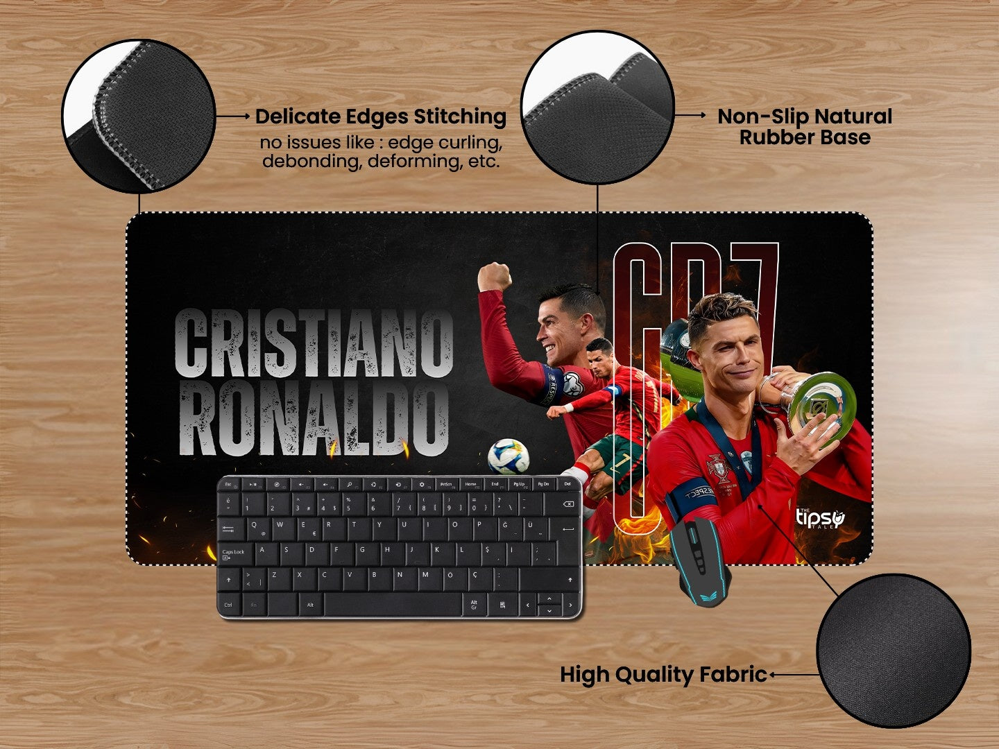 "CR7 - INFINITE AURA" Gaming Mousepad Elevate Your Gaming Experience