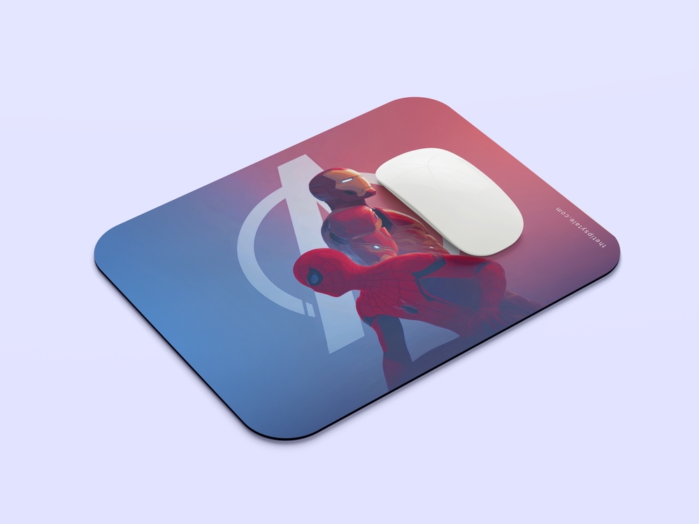 "IRON MAN X SPIRDERMAN TO ENDGAME" Mousepad Enhance Your Workspace with Style