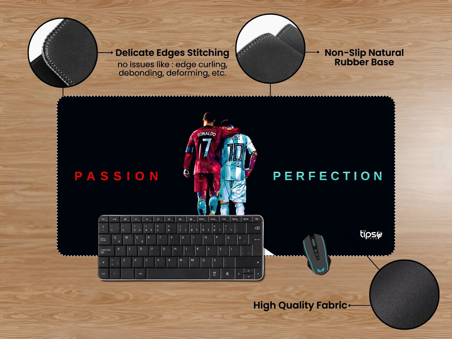 "CR7 X LM10 - DEADLY COMBO" Gaming Mousepad Elevate Your Gaming Experience