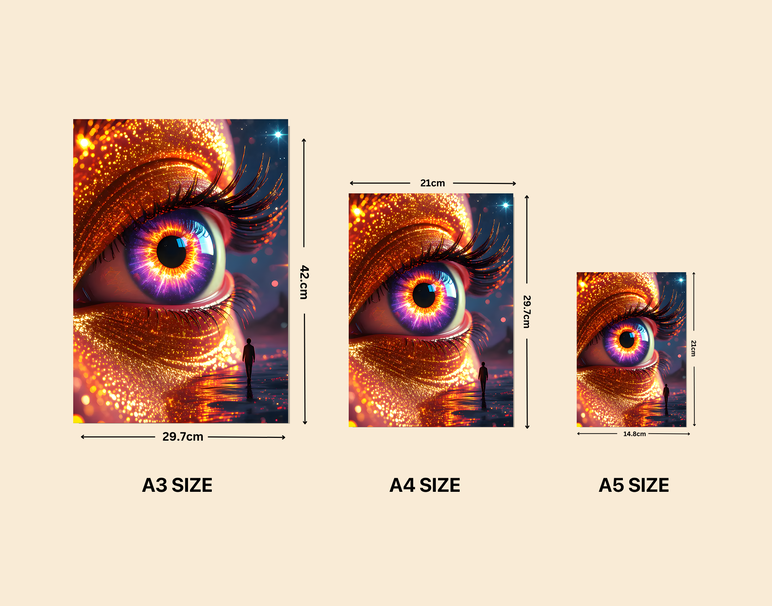 "Cosmic Eye Vision" -Shiny & Sturdy Metallic Poster Art That Pops & Sticks
