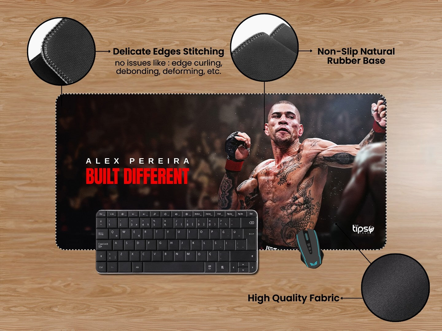 "ALEX PEREIRA - DIFFRENTLY BUILD" Gaming Mousepad Elevate Your Gaming Experience