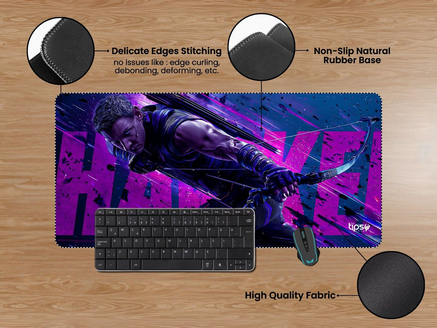 "HAWKEY - GOD MODE ON" Gaming Mousepad Elevate Your Gaming Experience