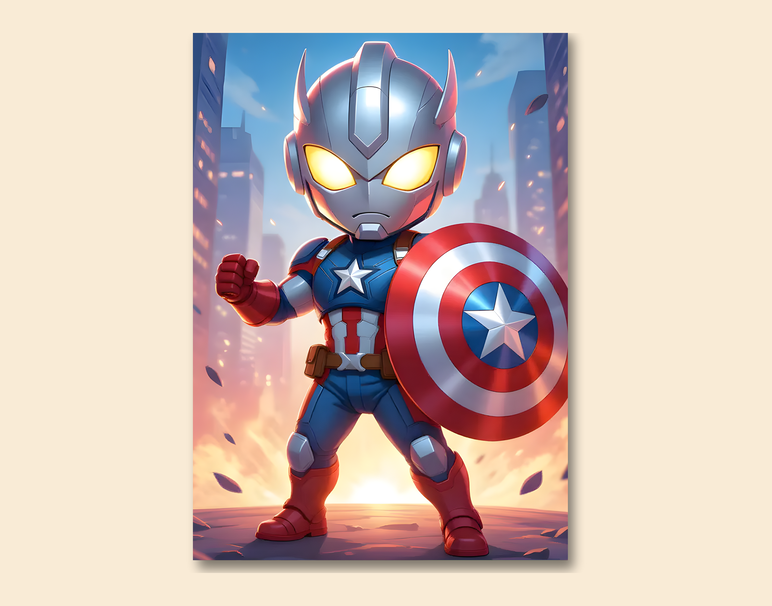 "Mini Hero Power" -Shiny & Sturdy Metallic Poster Art That Pops & Sticks