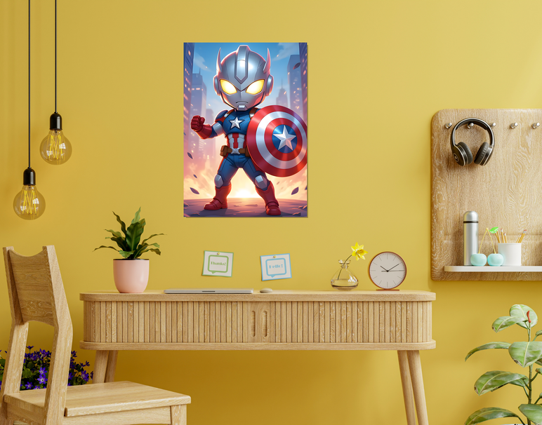 "Mini Hero Power" -Shiny & Sturdy Metallic Poster Art That Pops & Sticks