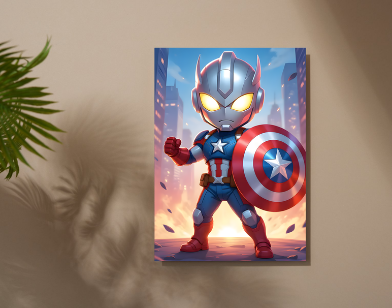 "Mini Hero Power" -Shiny & Sturdy Metallic Poster Art That Pops & Sticks