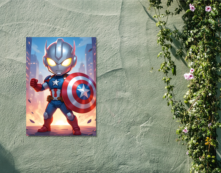 "Mini Hero Power" -Shiny & Sturdy Metallic Poster Art That Pops & Sticks