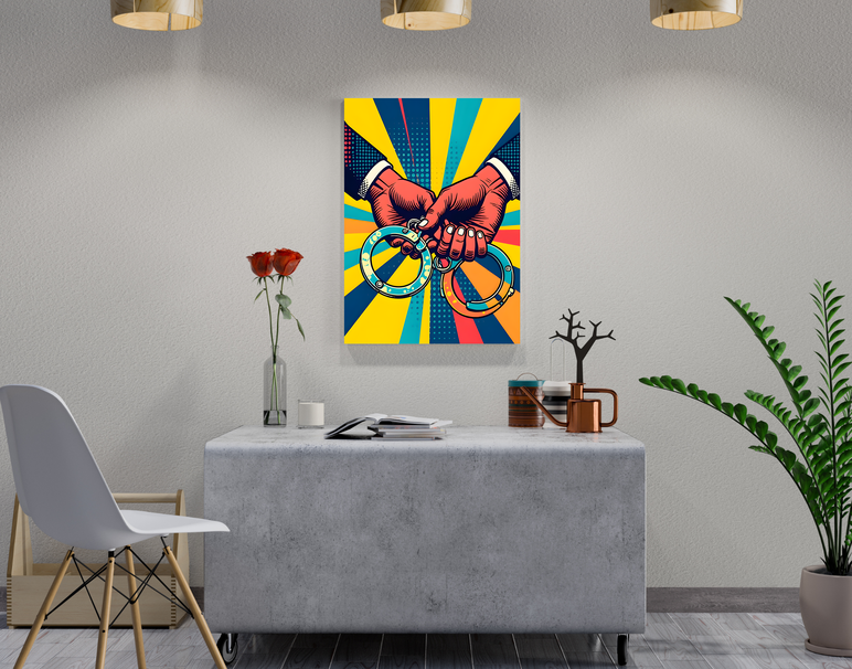 "Break Free Chains" -Shiny & Sturdy Metallic Poster Art That Pops & Sticks