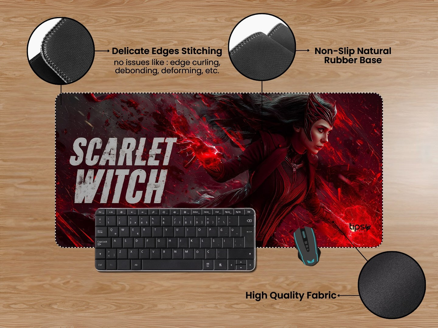 "SCARLET WITCH - ACCURATE COMIC VERSION" Gaming Mousepad Elevate Your Gaming Experience