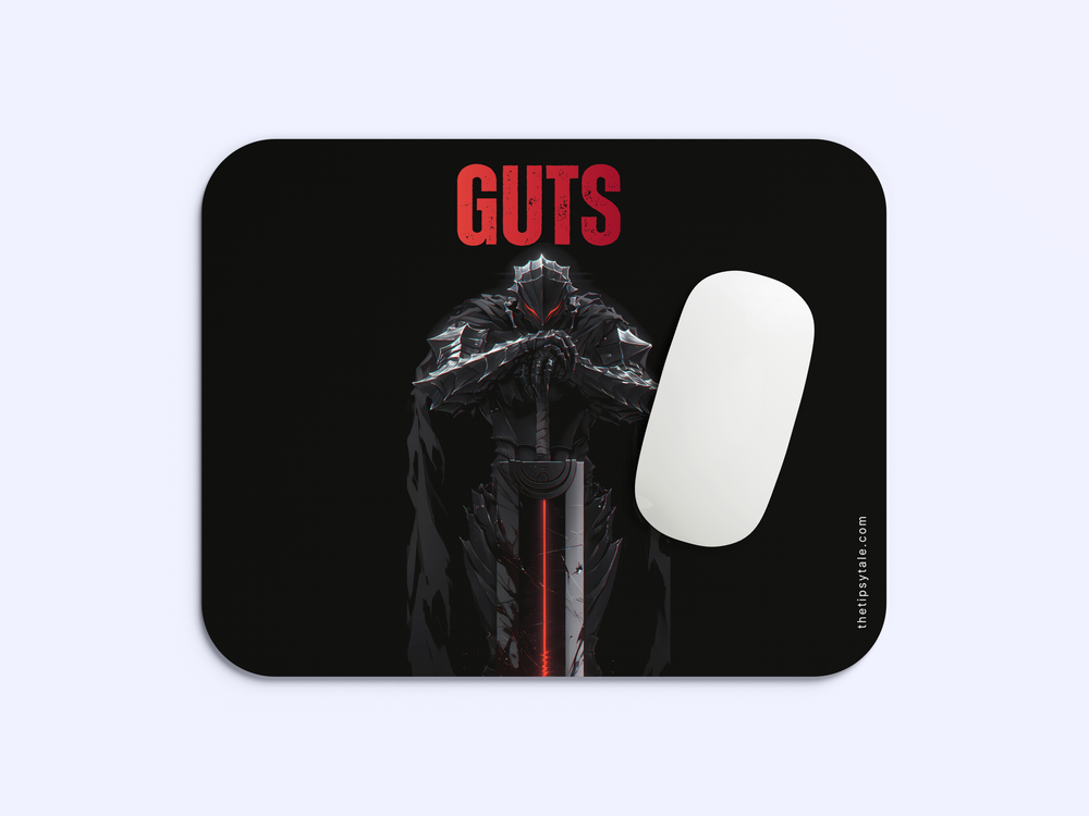 "GUTS BLACK" Mousepad Enhance Your Workspace with Style