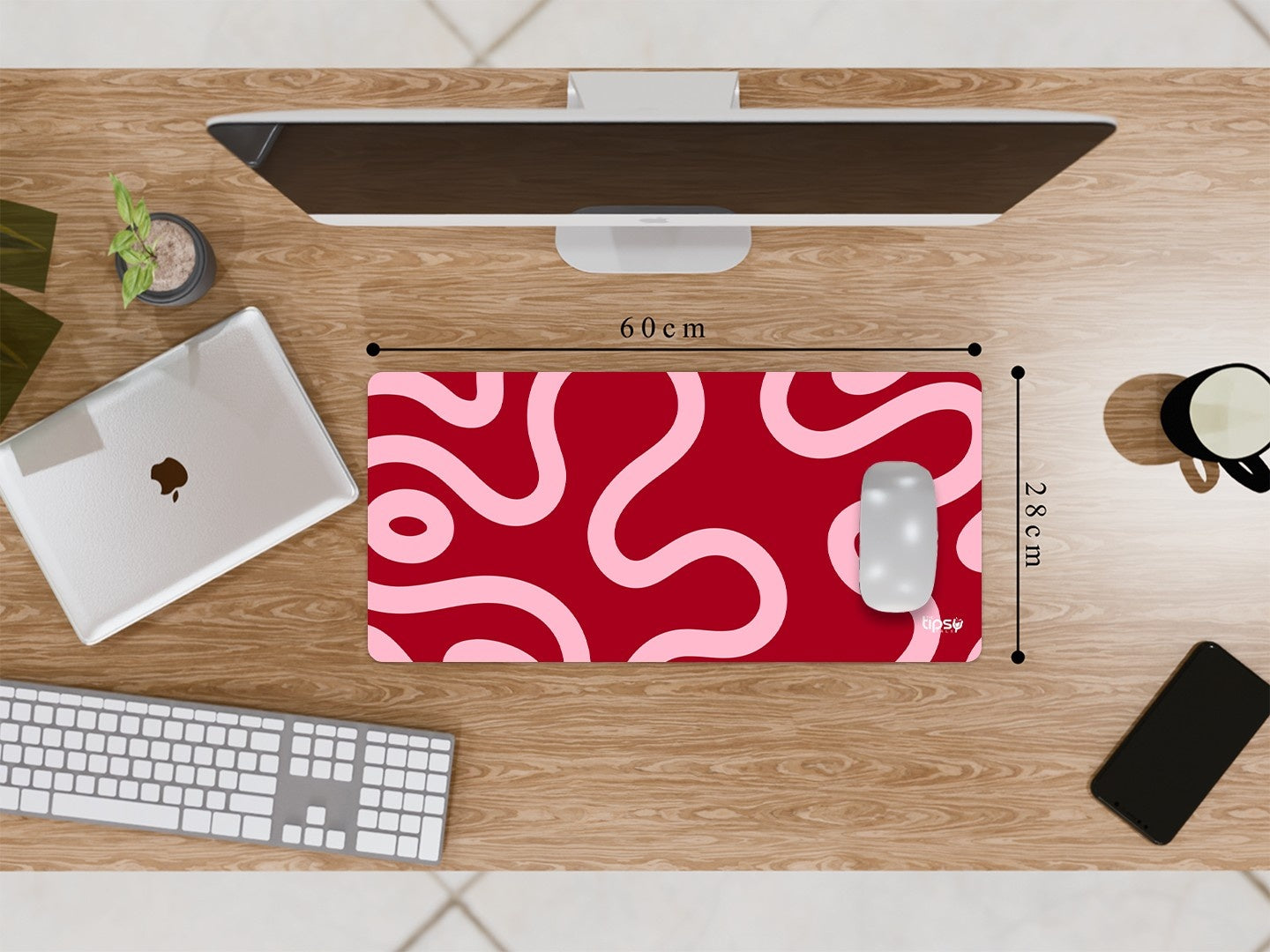 "RED ABSTRACT " Gaming Mousepad Elevate Your Gaming Experience