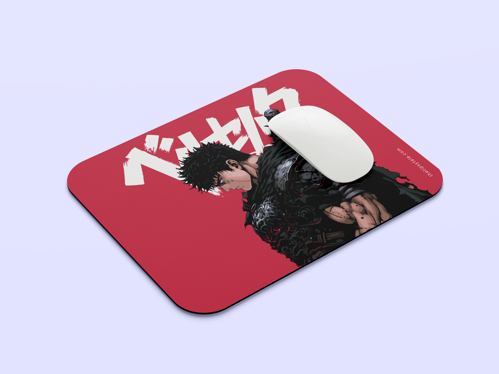 "GUTS BERSERK - FEARLESS" Mousepad Enhance Your Workspace with Style