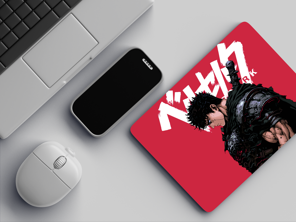 "GUTS BERSERK - FEARLESS" Mousepad Enhance Your Workspace with Style