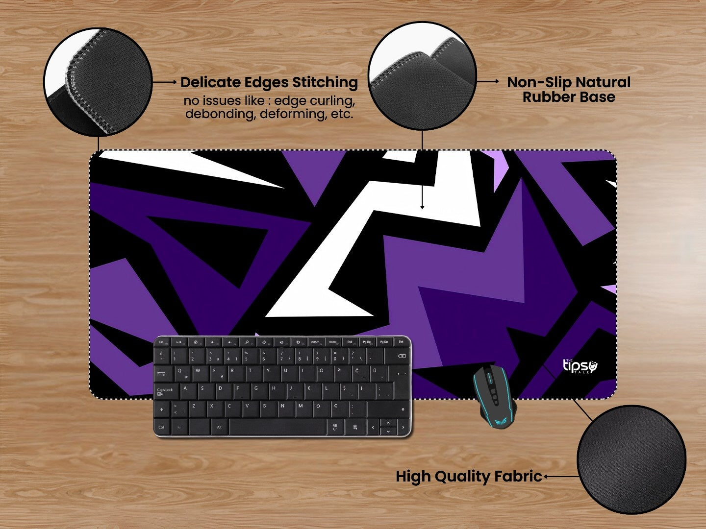 "VIOLET ABSTRACT EDITION" Gaming Mousepad Elevate Your Gaming Experience