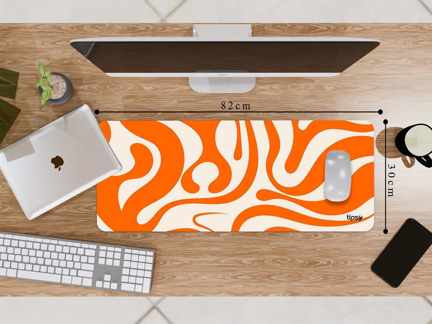 "ORANGE ABSTRACT" Gaming Mousepad Elevate Your Gaming Experience