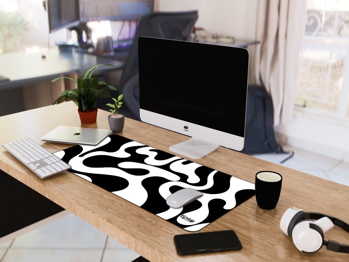 "MONOCHROME ILLUSION" Gaming Mousepad Elevate Your Gaming Experience