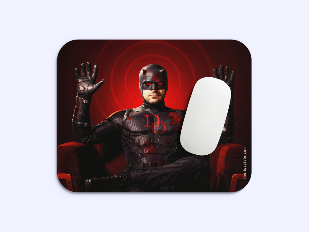"DAREDEVIL THE POWER OF HELLFIRE " Mousepad Enhance Your Workspace with Style