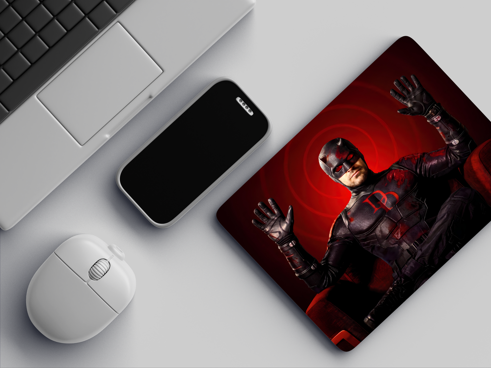 "DAREDEVIL THE POWER OF HELLFIRE " Mousepad Enhance Your Workspace with Style