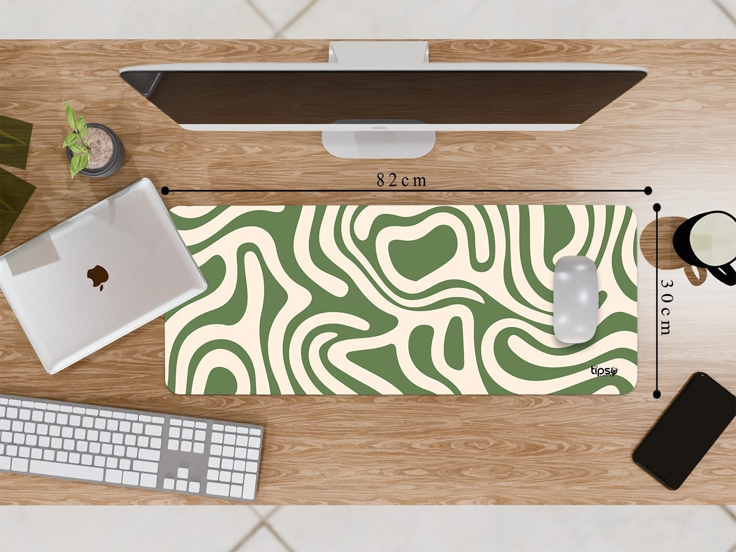 "GREEN ABSTRACT THEME" Gaming Mousepad Elevate Your Gaming Experience