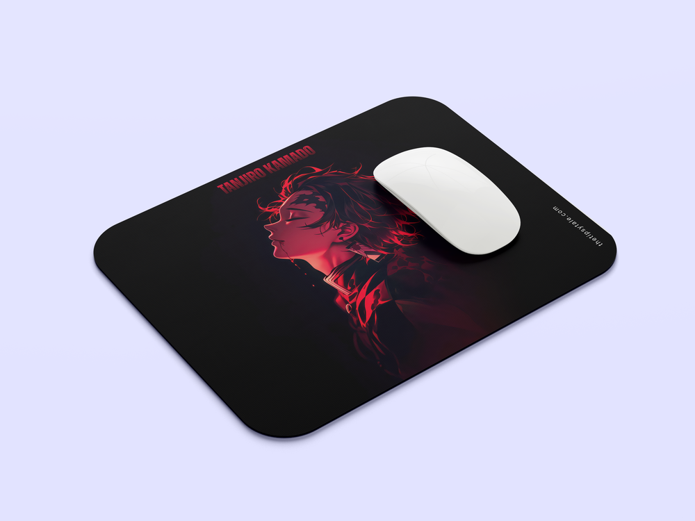 "TANJIRO KAMADO RED ART" Mousepad Enhance Your Workspace with Style