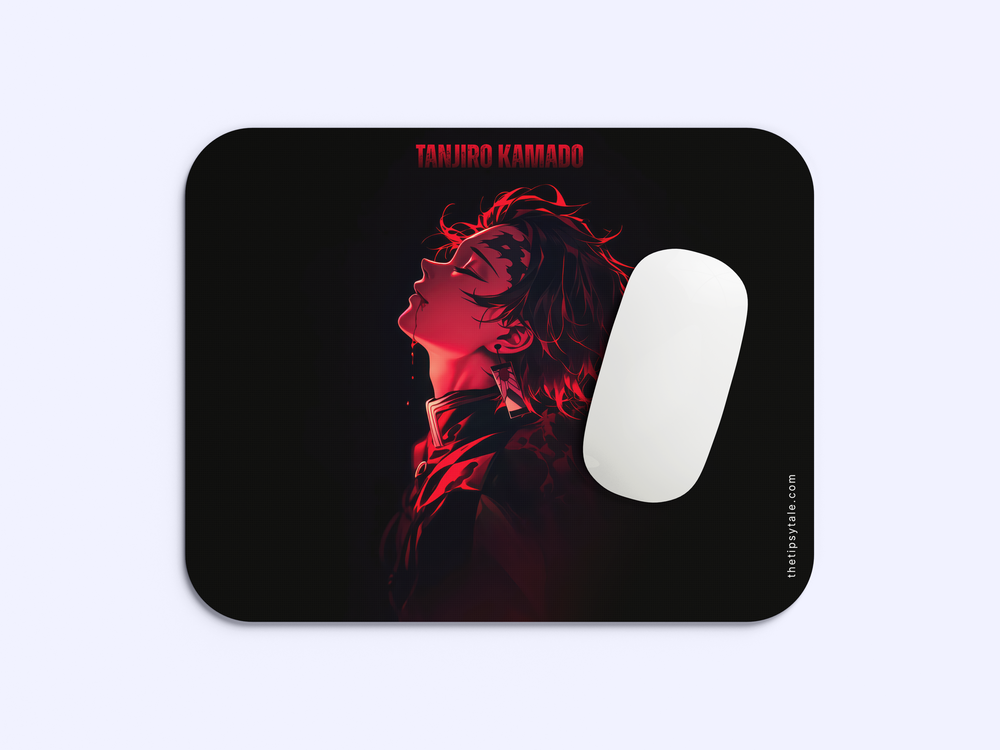 "TANJIRO KAMADO RED ART" Mousepad Enhance Your Workspace with Style