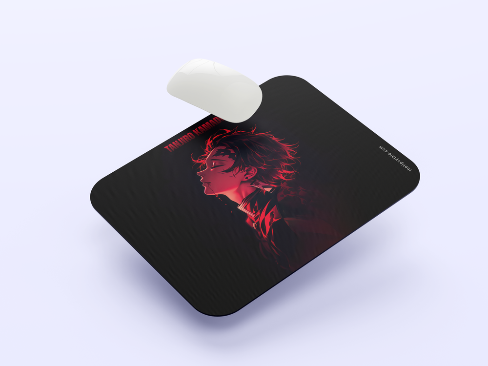 "TANJIRO KAMADO RED ART" Mousepad Enhance Your Workspace with Style