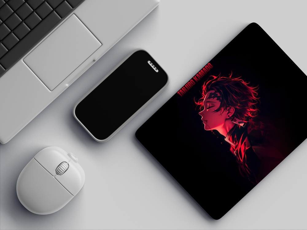 "TANJIRO KAMADO RED ART" Mousepad Enhance Your Workspace with Style