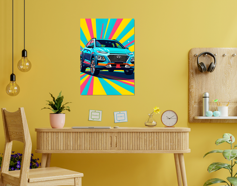 "Pop Car Energy" -Shiny & Sturdy Metallic Poster Art That Pops & Sticks