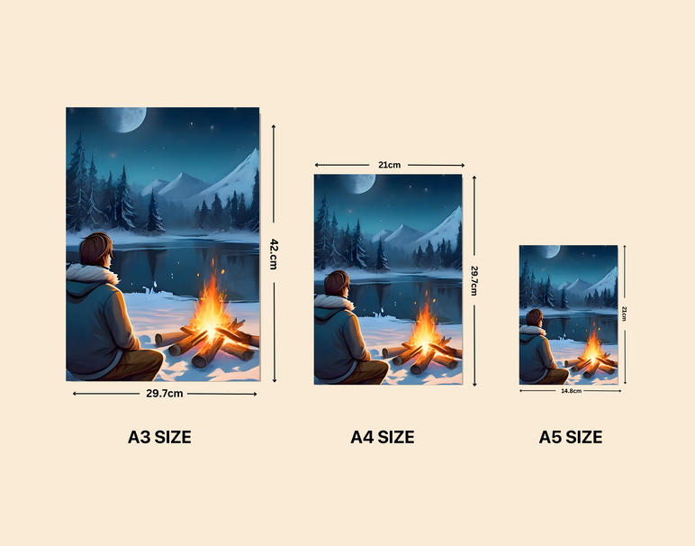 "Anime Campfire Calm" -Shiny & Sturdy Metallic Poster Art That Pops & Sticks