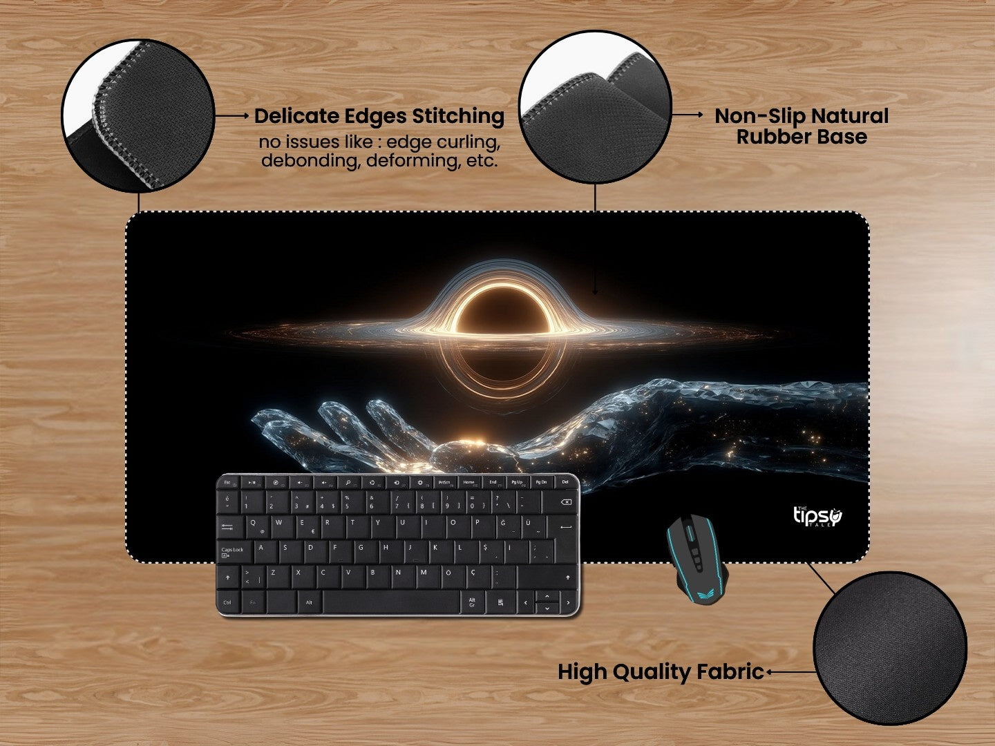 " BLACK HOLE - INTERSETELLAR" Gaming Mousepad Elevate Your Gaming Experience