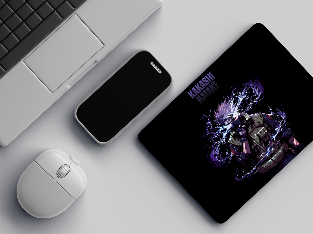 "KAKASHI HATAKE NEON" Mousepad Enhance Your Workspace with Style