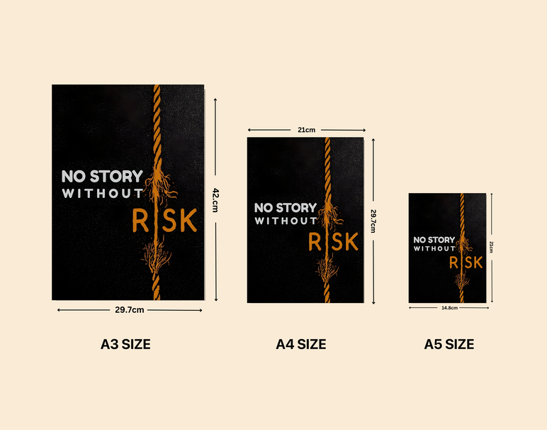 "Risk Creates Story" -Shiny & Sturdy Metallic Poster Art That Pops & Sticks