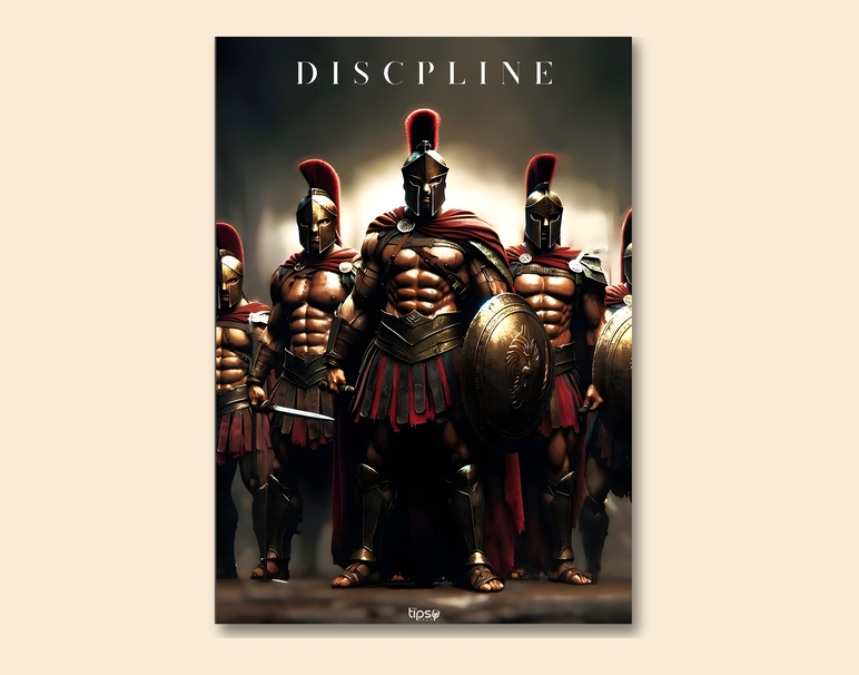 "KNIGHT'S DISCPLINE" -Shiny & Sturdy Metallic Poster Art That Pops & Sticks