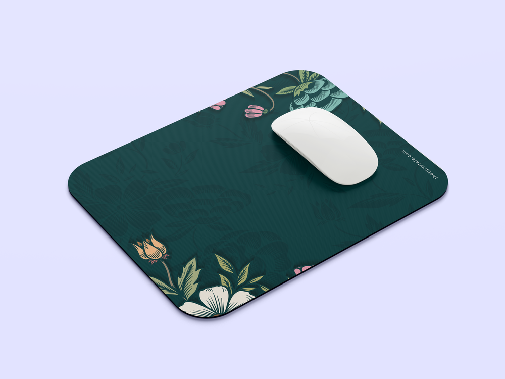 "FLORAL VINTAGE BOTANICAL FLOWERS" Mousepad Enhance Your Workspace with Style
