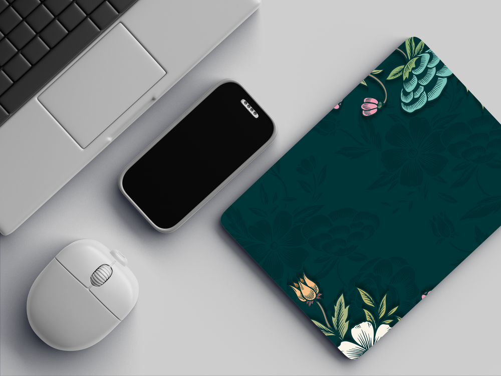 "FLORAL VINTAGE BOTANICAL FLOWERS" Mousepad Enhance Your Workspace with Style