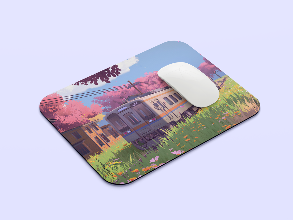 "TRAIN SAKURA" Mousepad Enhance Your Workspace with Style
