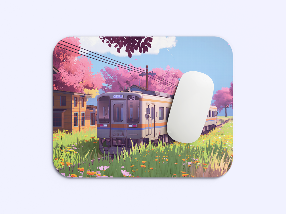 "TRAIN SAKURA" Mousepad Enhance Your Workspace with Style