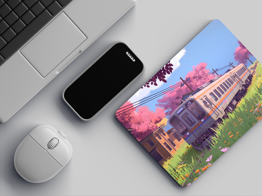 "TRAIN SAKURA" Mousepad Enhance Your Workspace with Style