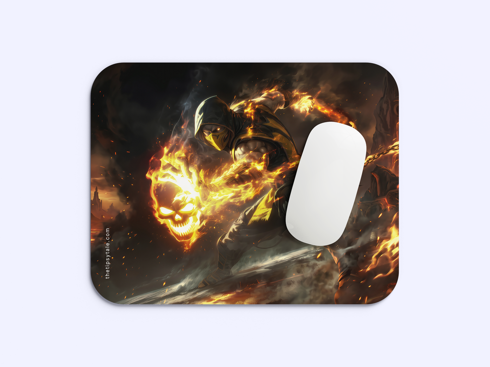 "THE HELLFIRE NINJA SCORPION" Mousepad Enhance Your Workspace with Style