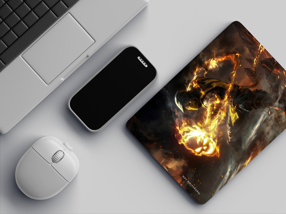 "THE HELLFIRE NINJA SCORPION" Mousepad Enhance Your Workspace with Style