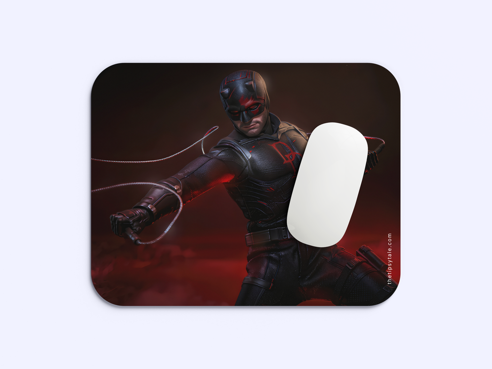 "DAREDEVIL THE DEVIL WEARS RED" Mousepad Enhance Your Workspace with Style