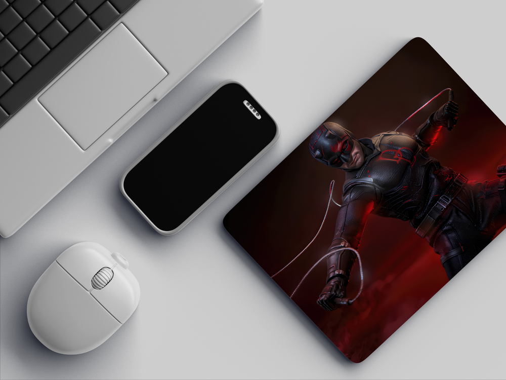 "DAREDEVIL THE DEVIL WEARS RED" Mousepad Enhance Your Workspace with Style