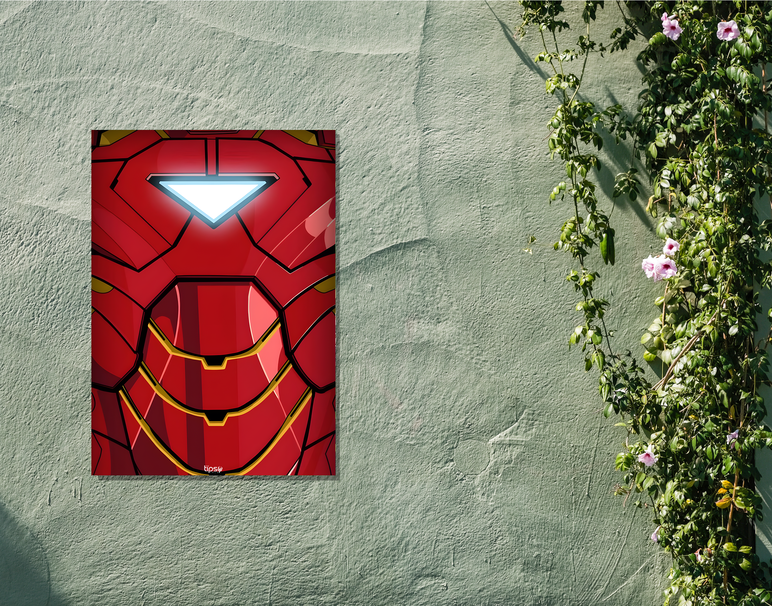 "IRONMAN SUIT" -Shiny & Sturdy Metallic Poster Art That Pops & Sticks