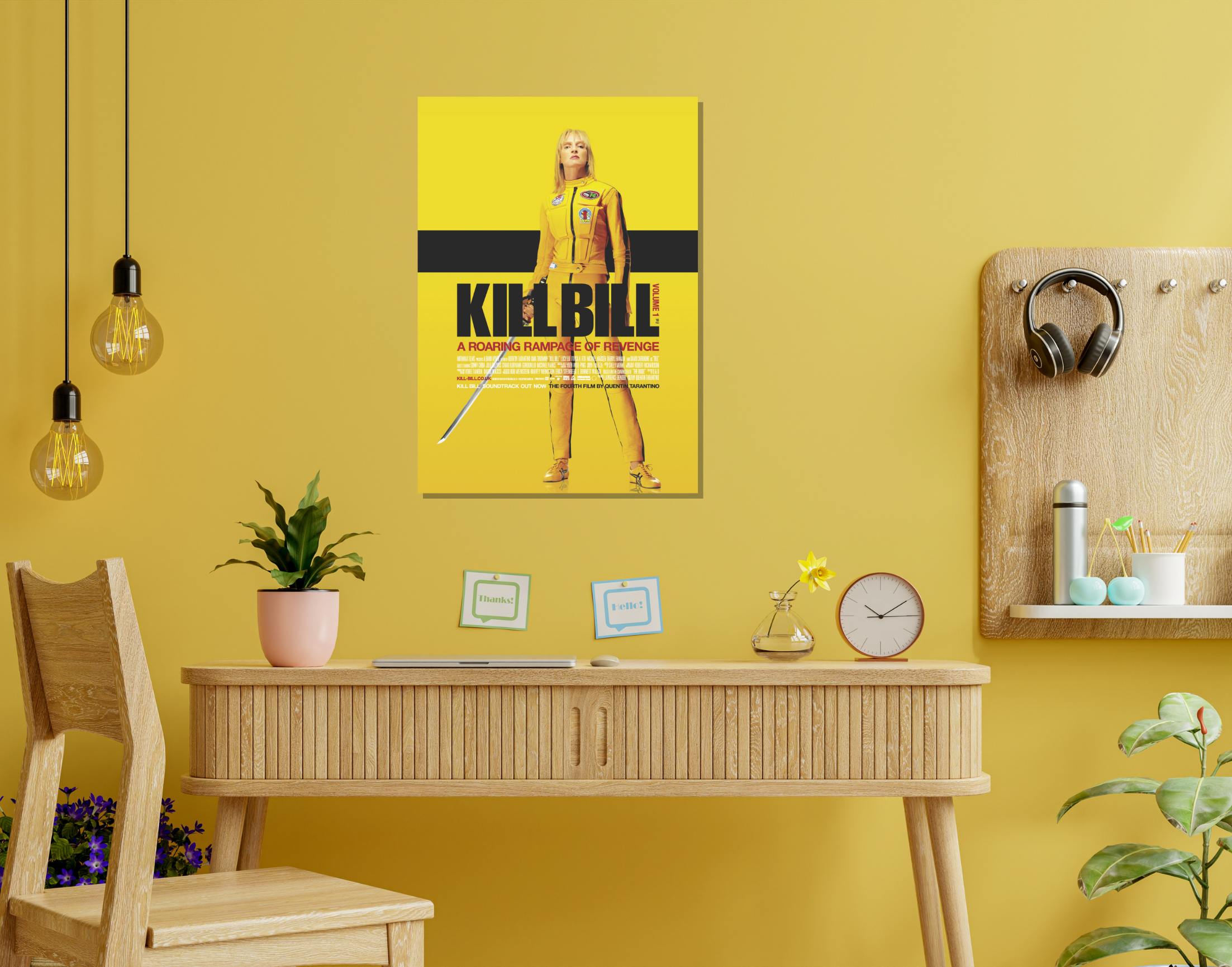 "KILL BILL-LUCY LIU"- Shiny & Sturdy Metallic Poster Art That Pops & Sticks (Literally!)