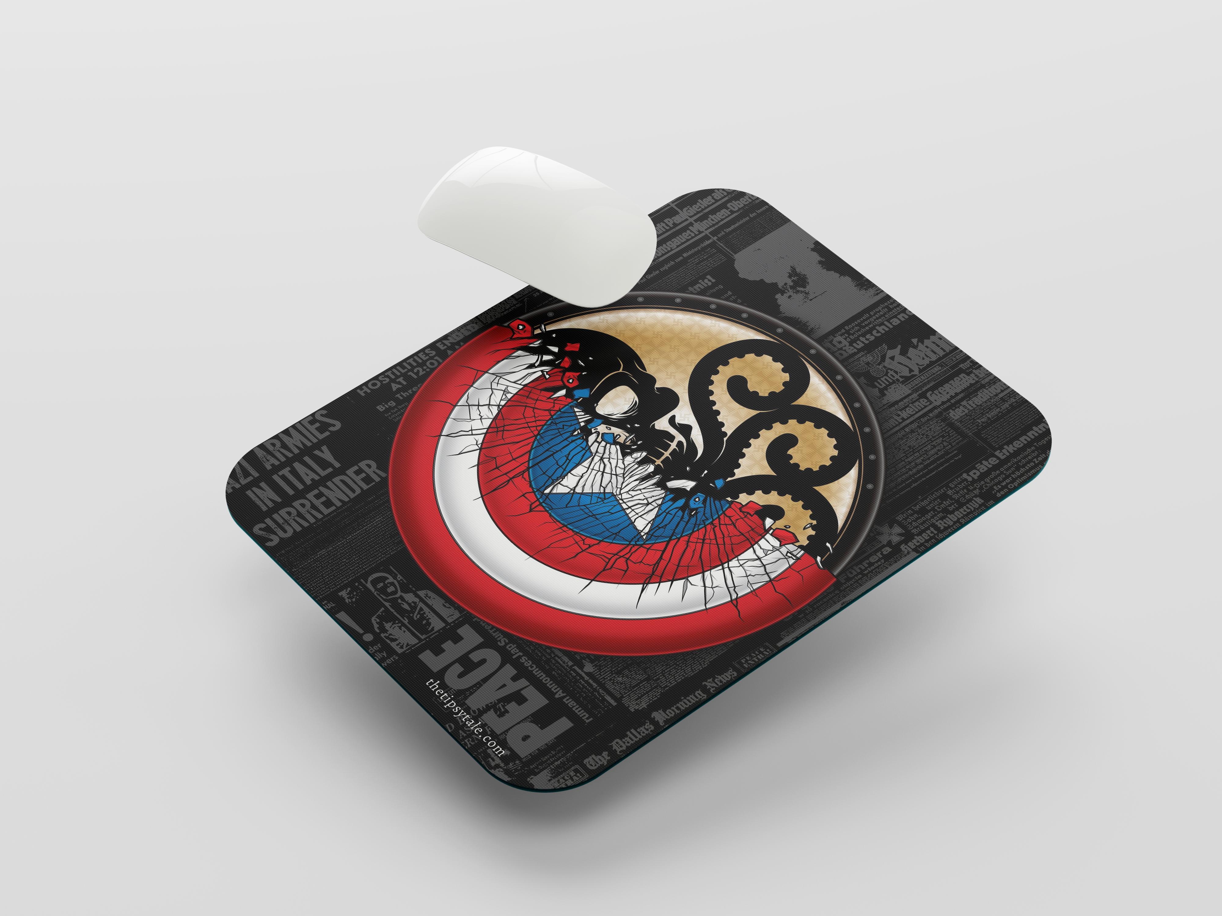 "CAPTAIN AMERICA v/s HYDRA: World War II" Mousepad Enhance Your Workspace with Style