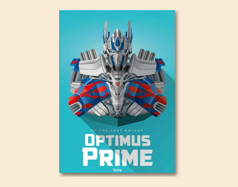 "OPTIMUS PRIME" -Shiny & Sturdy Metallic Poster Art That Pops & Sticks