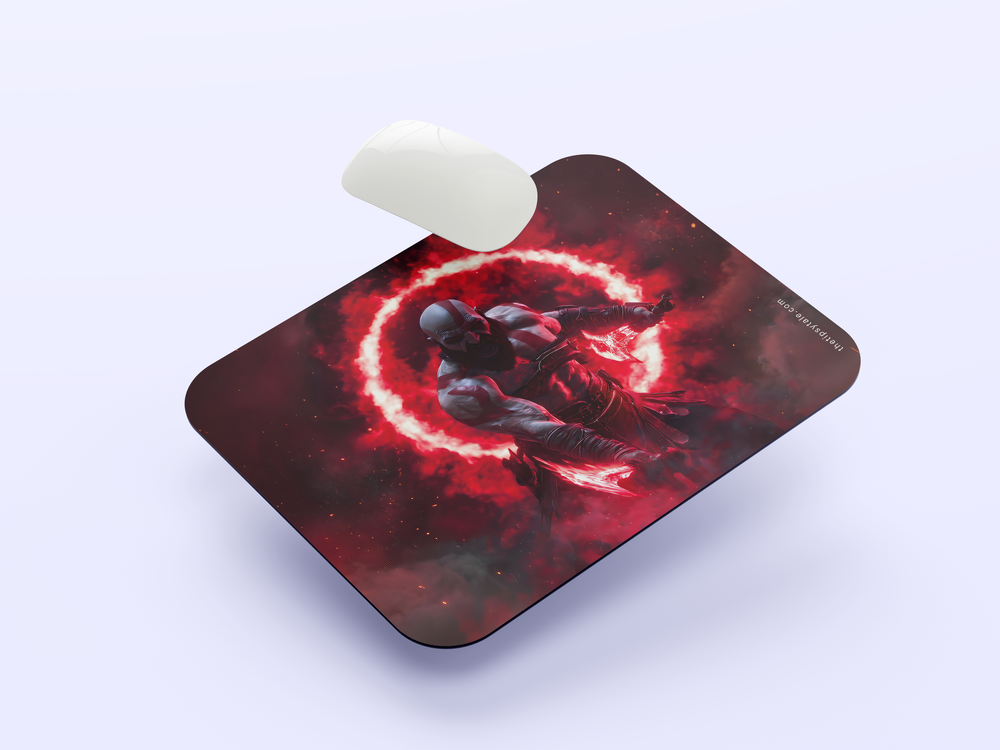 "KRATOS HE KILLED THE GODS" Mousepad Enhance Your Workspace with Style