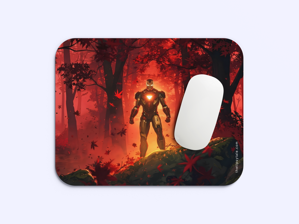 "IRON MAN TURNS ENEMIES TO STONE" Mousepad Enhance Your Workspace with Style