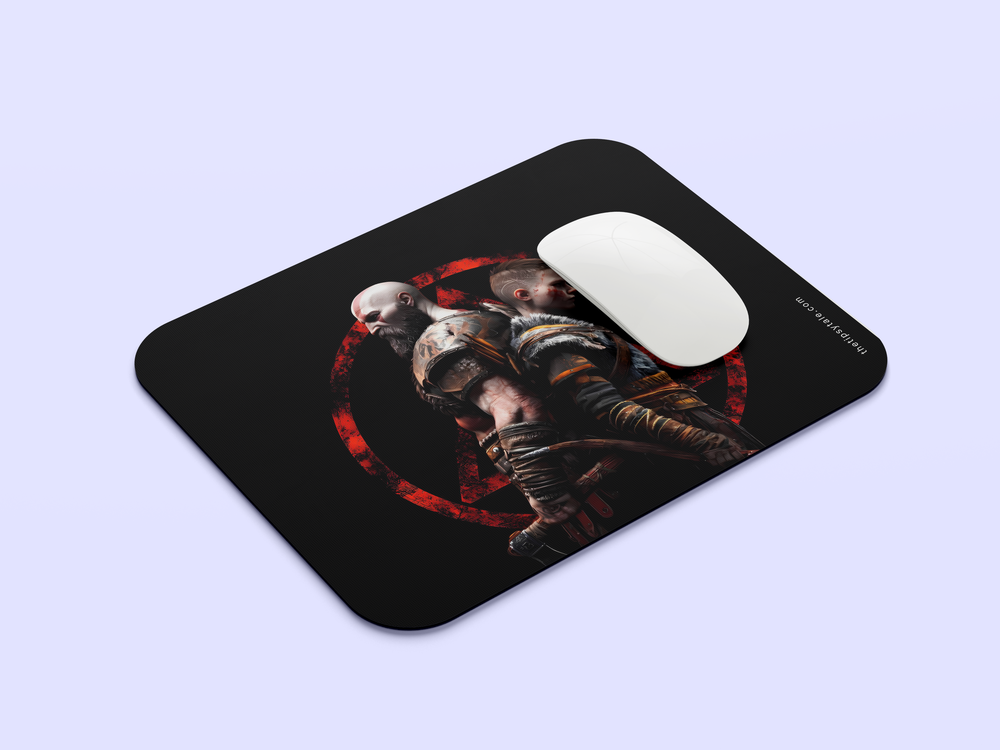 "KRATOS GOD OF WAR RAGNAROK" Mousepad Enhance Your Workspace with Style