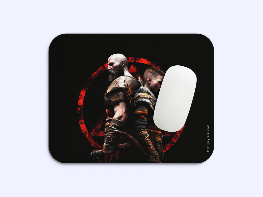 "KRATOS GOD OF WAR RAGNAROK" Mousepad Enhance Your Workspace with Style
